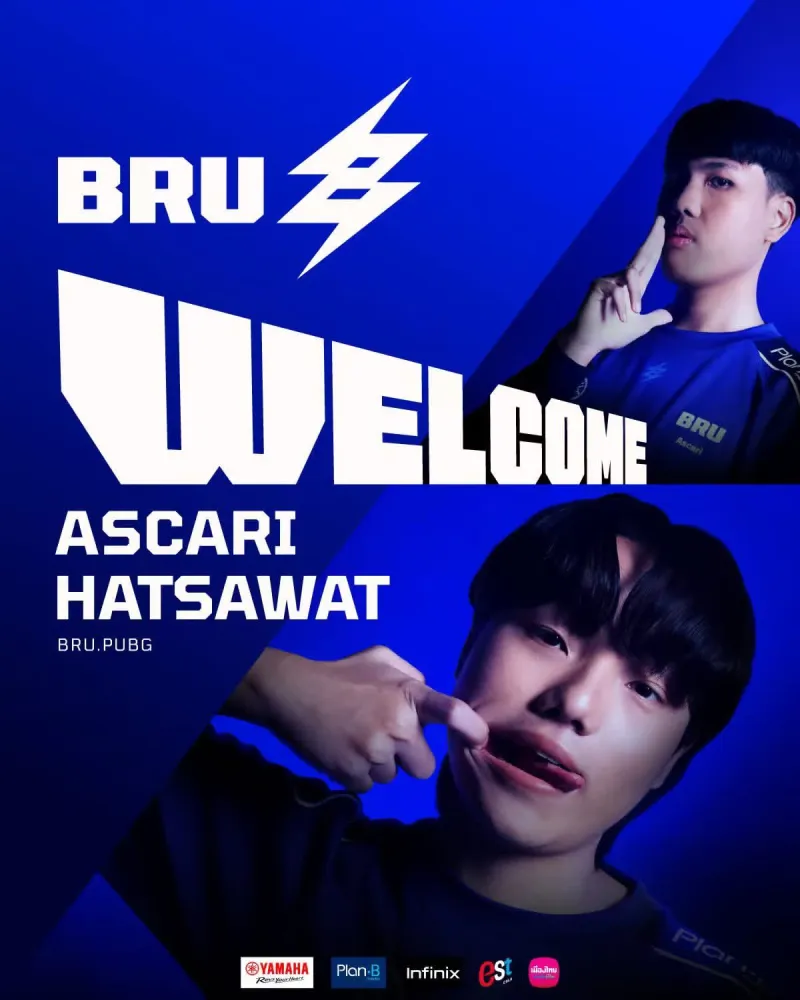 开云-BRU战队社媒官宣：Hatsawat与Ascari加入
